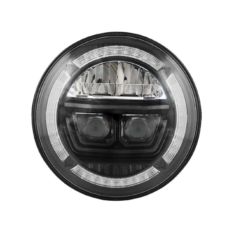 7 Zoll runde LED-Scheinwerferlampe 75W Motorrad Scheinwerfer Projektor  Autolicht für Jeep Land Rover