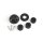 Vertical roof cable entry 2-8 mm cable 16 mm plug black